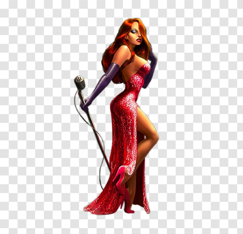 Boa Noite Blingee - Watercolor - Jessica Rabbit Transparent PNG