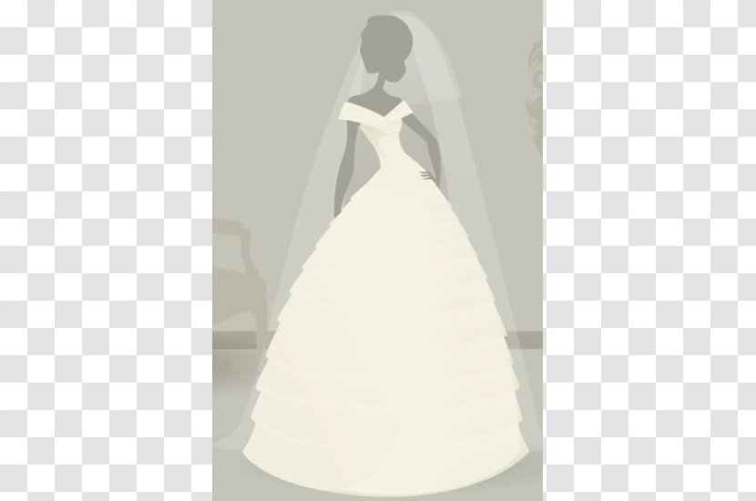 Wedding Dress Ivory Shoulder Gown Bride - Bridal Accessory Transparent PNG