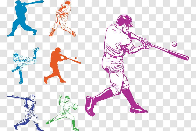 Baseball Bat Batting - Pink - Vector Player Transparent PNG