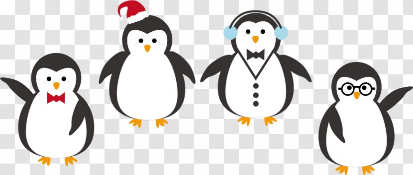 Penguin Christmas Santa Claus Clip Art - Model Sheet Transparent PNG