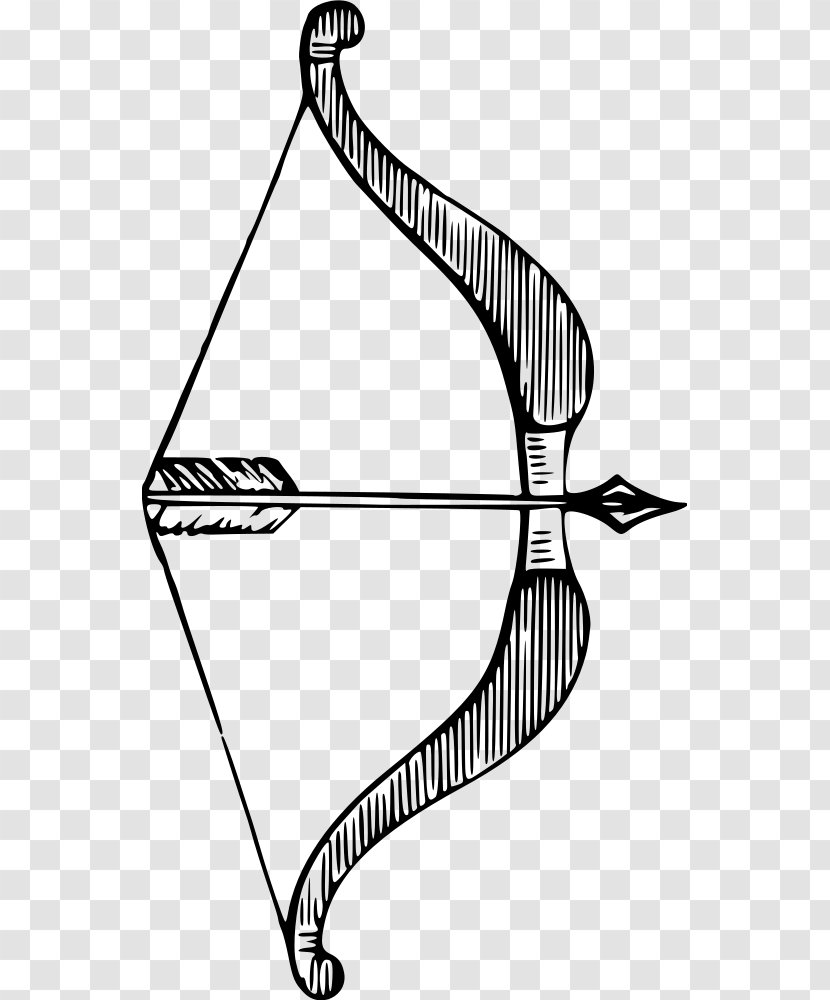Bow And Arrow - Hunting - Diagram Longbow Transparent PNG