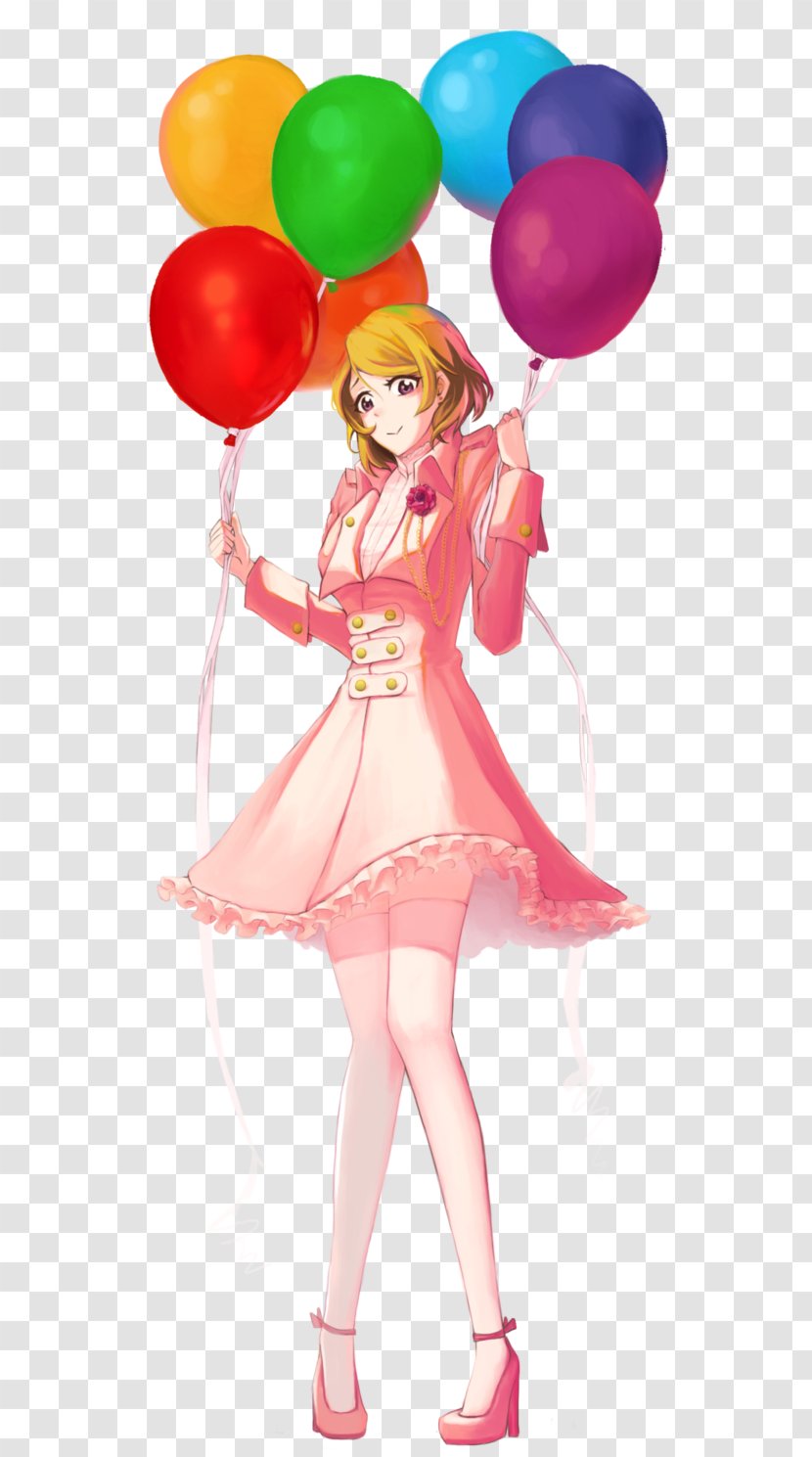 Balloon Cartoon Pink M Character - Hanayo Koizumi Transparent PNG