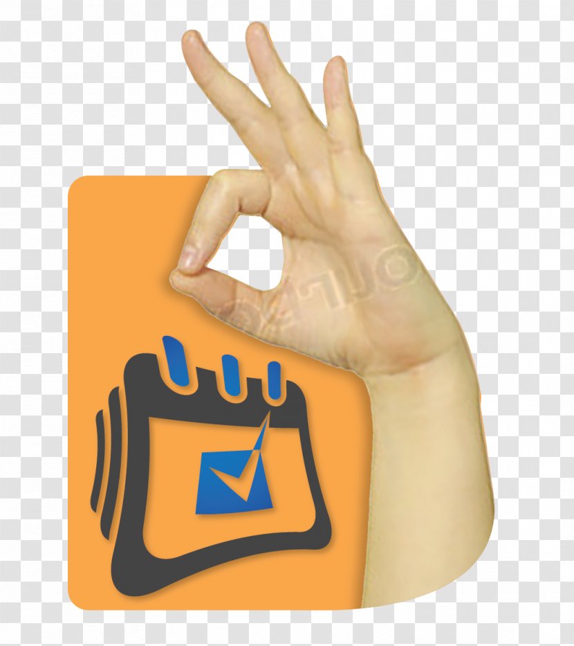Thumb Hand Model Font - Sign Language - Modern Flyer Design Transparent PNG
