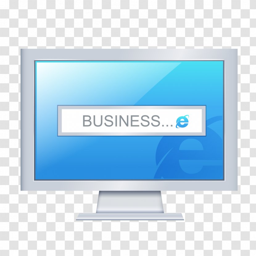 Computer Monitor Keyboard Icon - Blue Transparent PNG