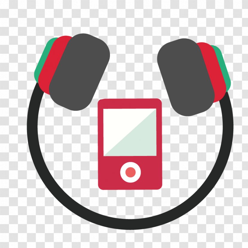 Headphones MP3 Player - Flower - Vector Transparent PNG