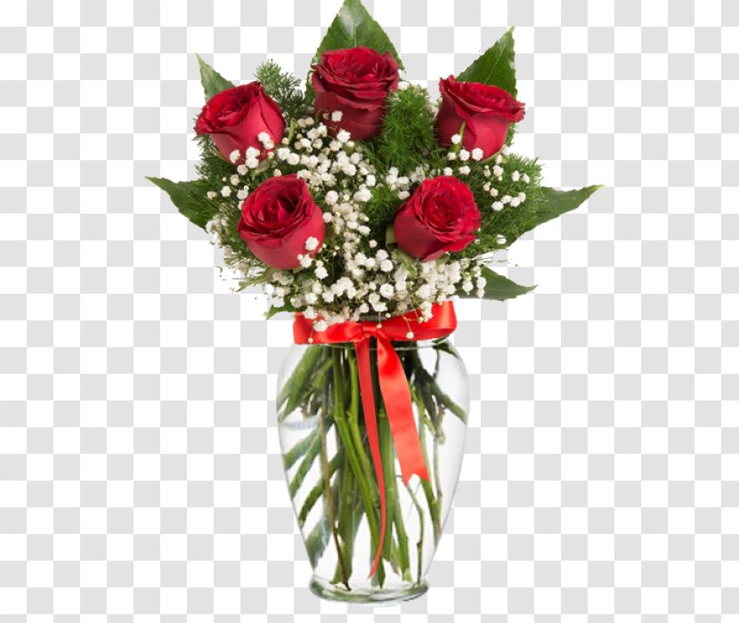 Flower Bouquet Rose Floristry Valentine's Day - Red Transparent PNG