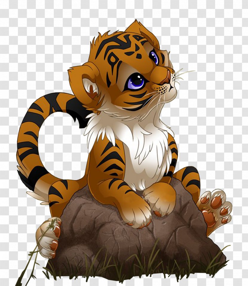 Bengal Tiger Cubs Cuteness Clip Art - Cartoon Transparent PNG