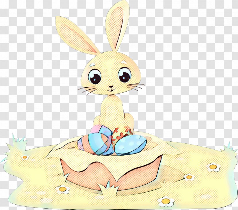 Easter Bunny Hare Illustration Cartoon - Figurine - Rabbits And Hares Transparent PNG