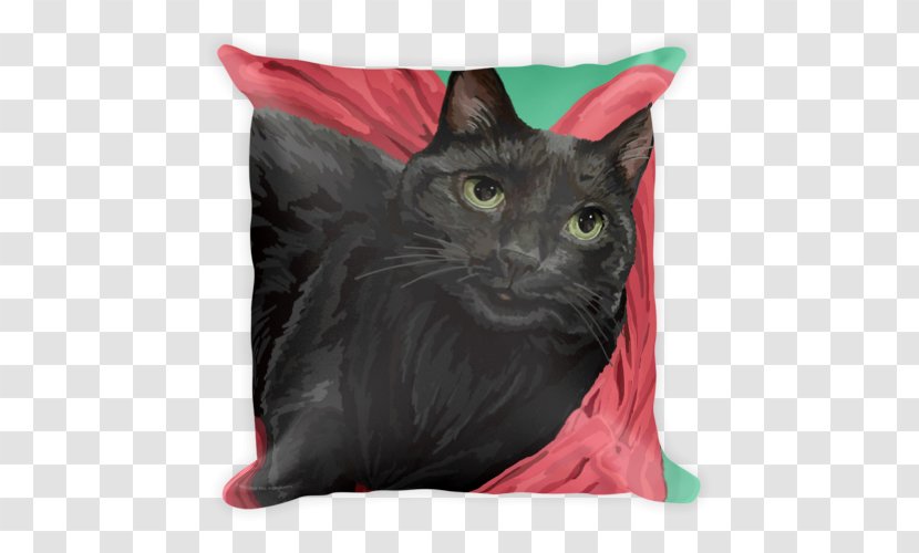 Havana Brown Whiskers Throw Pillows Cushion - Cat Like Mammal - Ramadan Greeting Mockup Transparent PNG