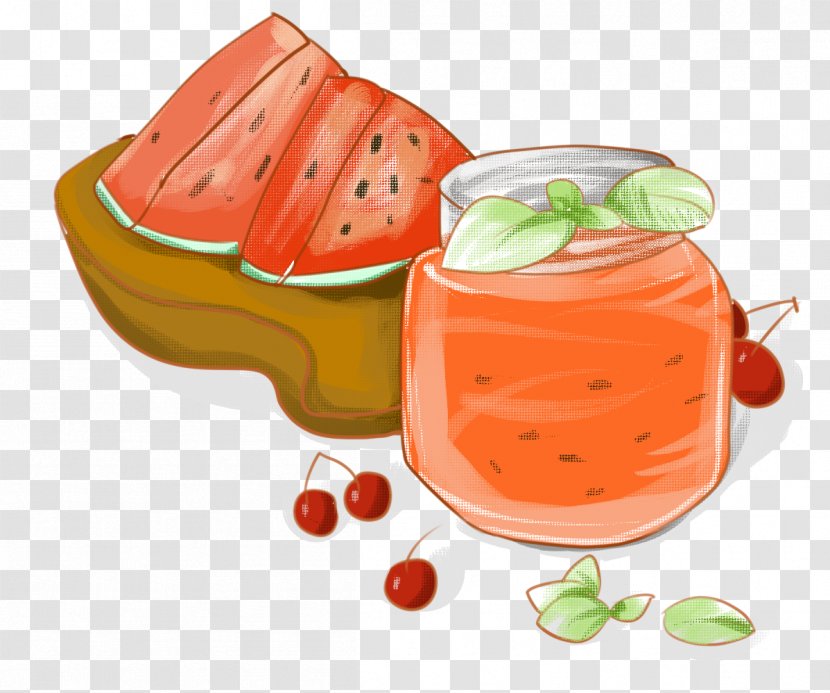 Juice Watermelon Dashu Citrullus Lanatus - Food - Summer HandPainted Material Transparent PNG