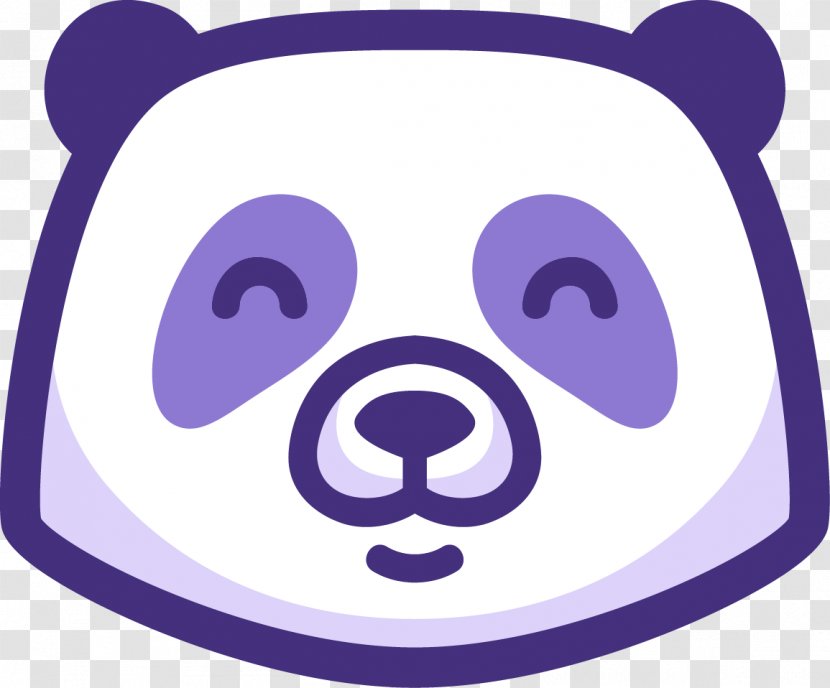 Giant Panda Bear Purple Digital Logo - Designer - Vector Avatar Transparent PNG
