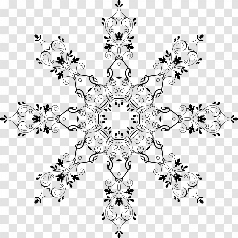 Snowflake Flower Clip Art - Snow Transparent PNG