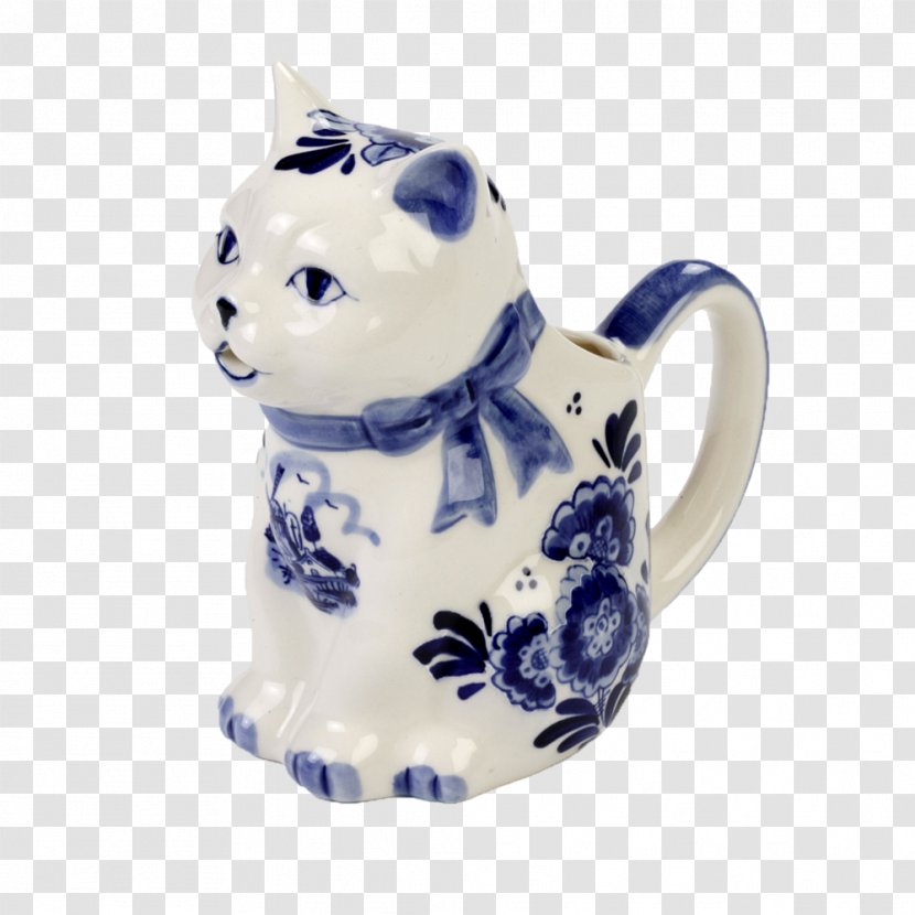 Delftware Cat Jug Porcelain - Cup Transparent PNG