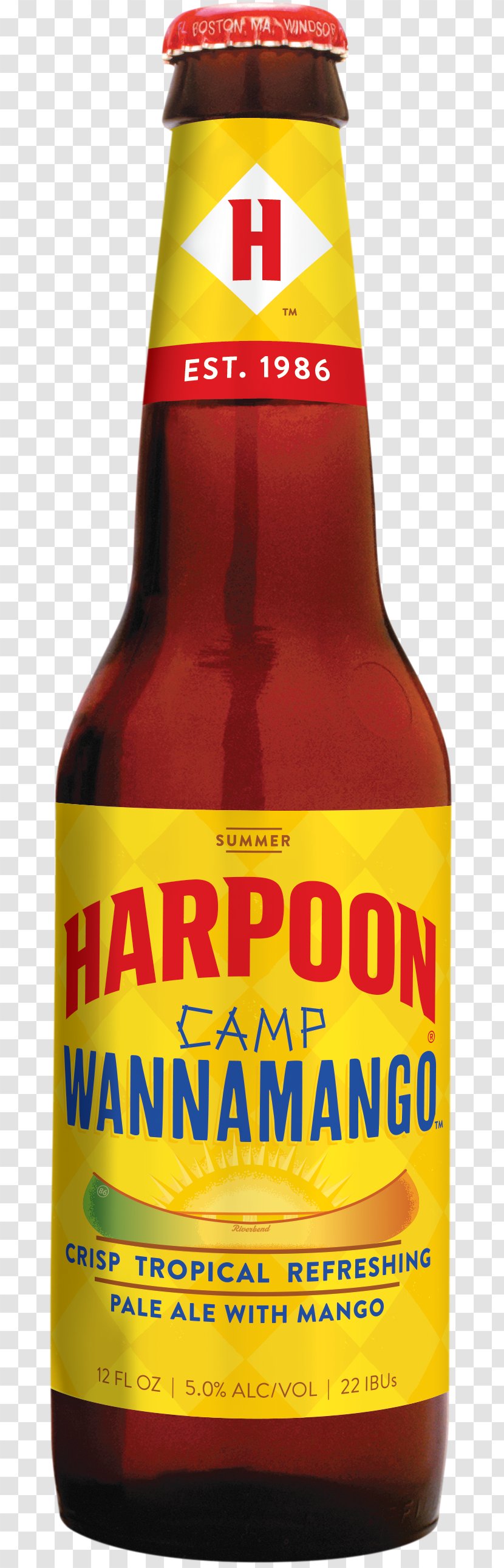 Harpoon Brewery Seasonal Beer Ale Bottle Transparent PNG