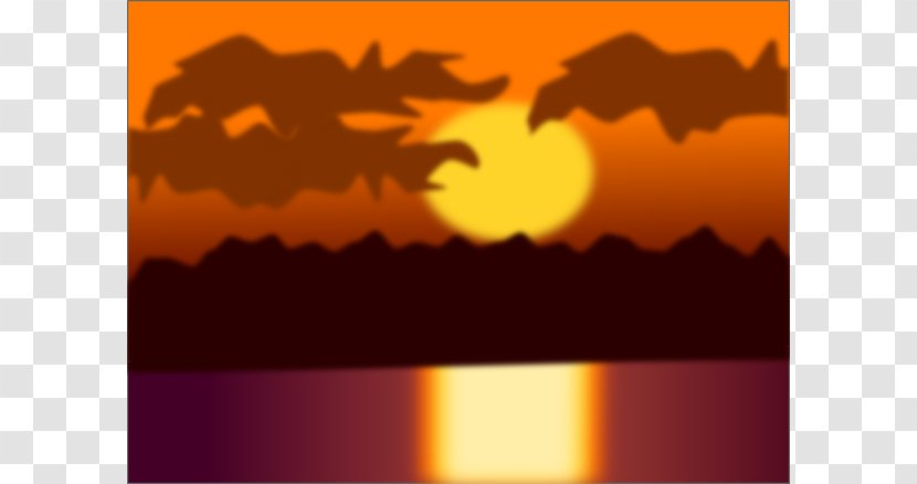 Sunset Dusk Clip Art - Text - Sunsets Cliparts Transparent PNG