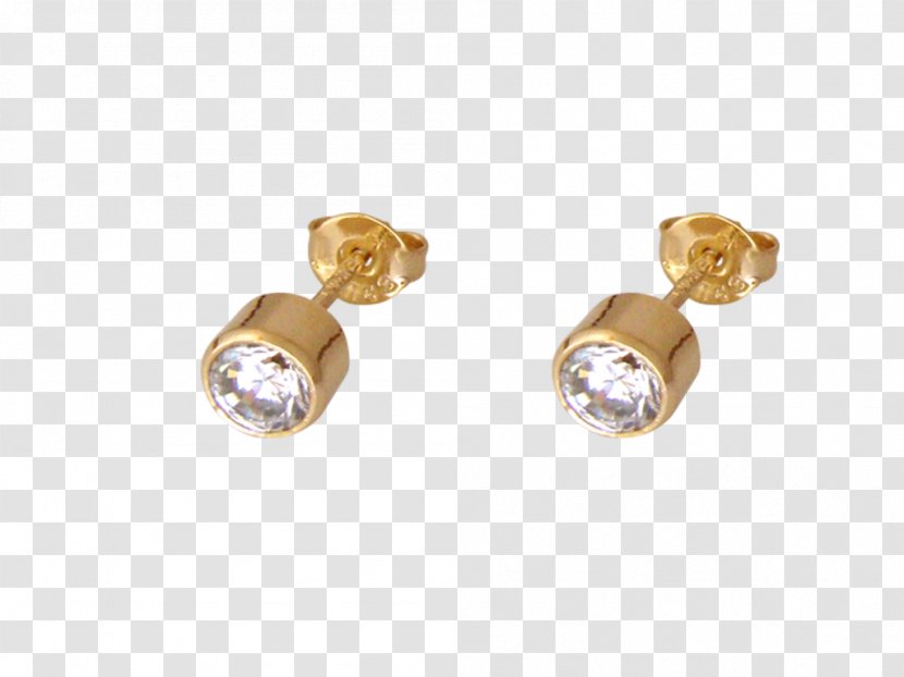 Earring Body Jewellery Cubic Zirconia Gold - Silver Transparent PNG