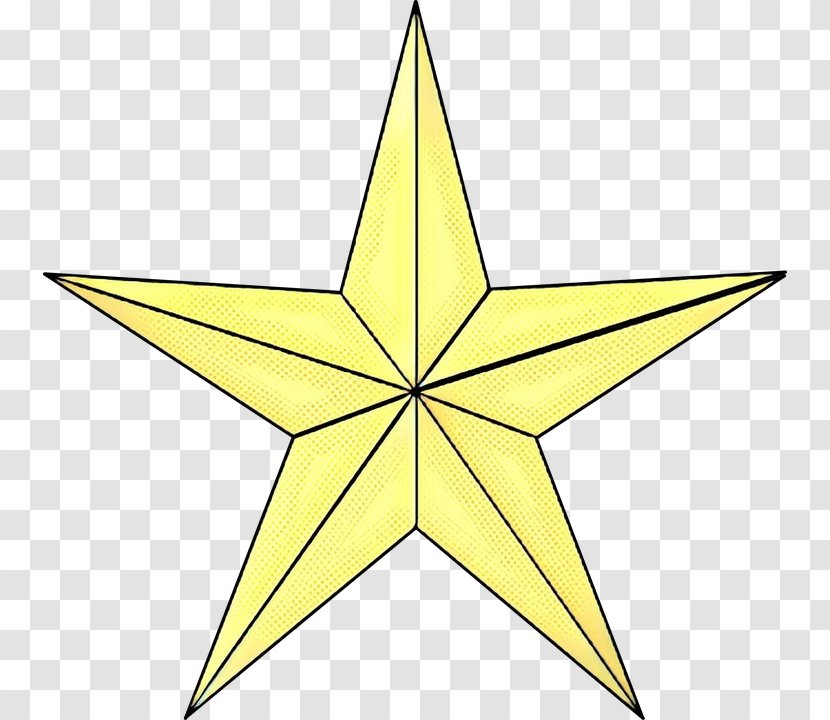 Yellow Star Symmetry Transparent PNG