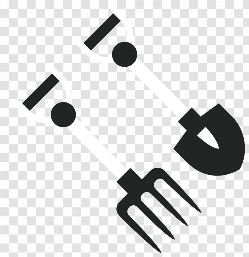 User Interface Graphic Design Icon - Black And White - Vector Fork Shovel Material Transparent PNG