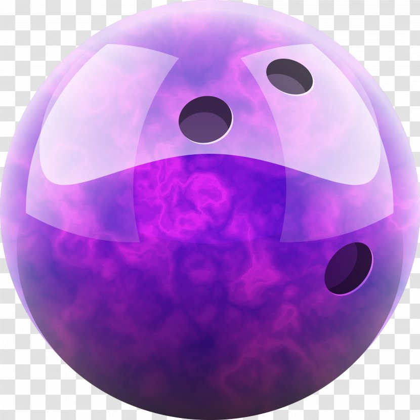 Bowling Ball Clip Art - Violet - Vector Transparent PNG