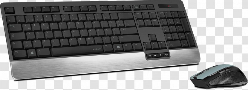 Computer Mouse Keyboard SPEEDLINK LUCIDIS RF Wireless QWERTZ German Black Accessories USB Black, Silver - Ok Lp Transparent PNG