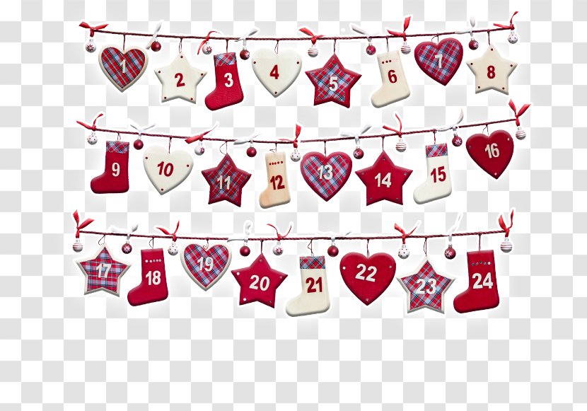 Advent Calendars Christmas Ornament Day - Red - Discount Transparent PNG