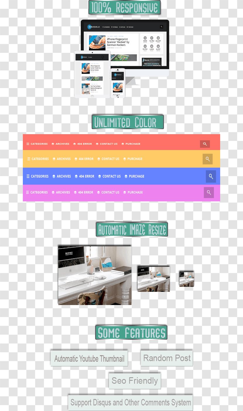 Responsive Web Design Blogger Template Page - Widget - WordPress Transparent PNG