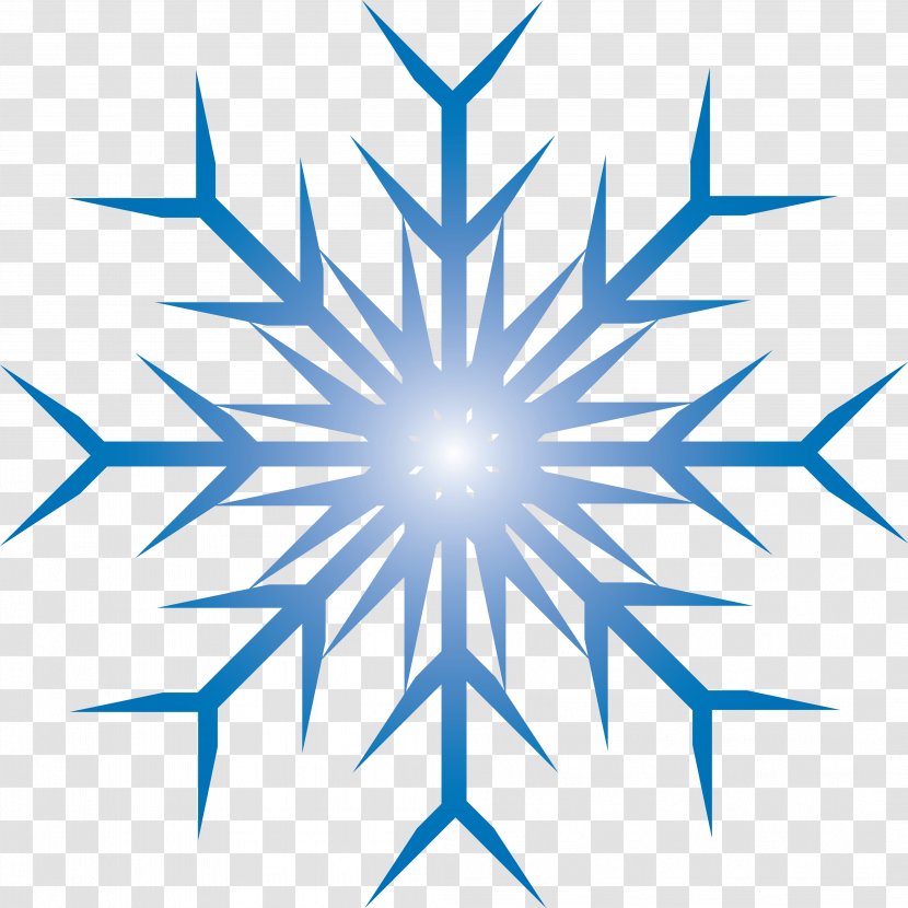 Snowflake Clip Art - Blue - Sparkling Snowflakes Transparent PNG