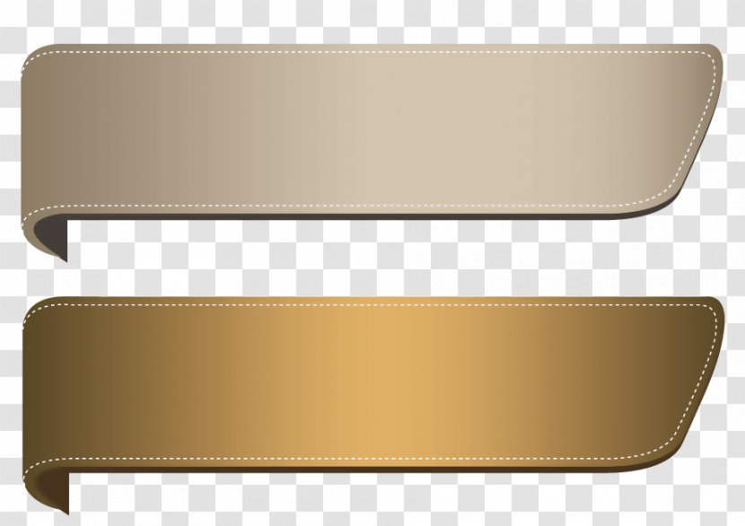 Web Banner Paper Clip Art - Material - Gold Ribbon Transparent PNG
