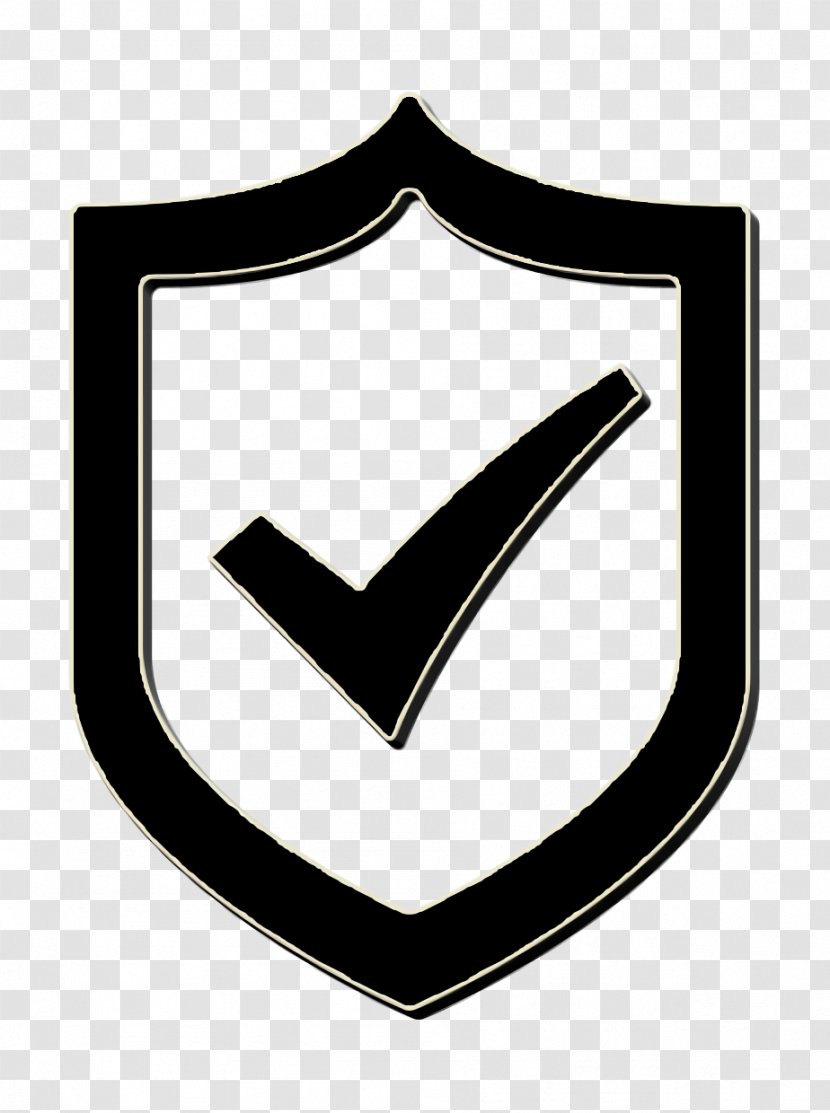 Technology Icon Protection Shield With A Check Mark Safe - Emblem Gesture Transparent PNG