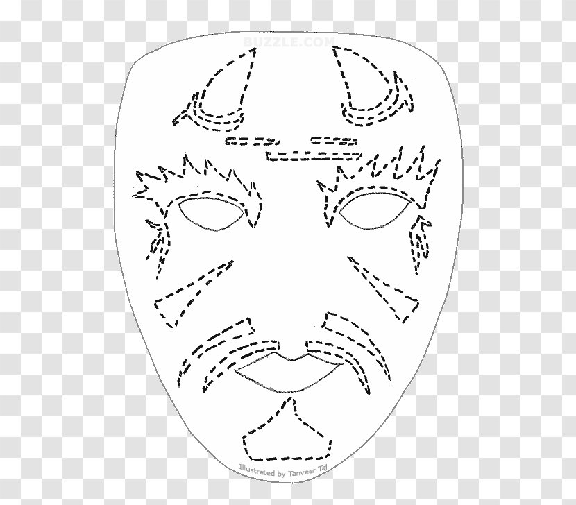 Mammal Line Art Headgear Font - Heart - Facepainting Transparent PNG