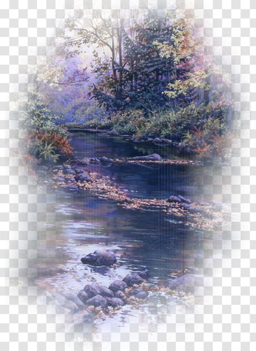 Watercolor Painting Water Resources River - Paint Transparent PNG