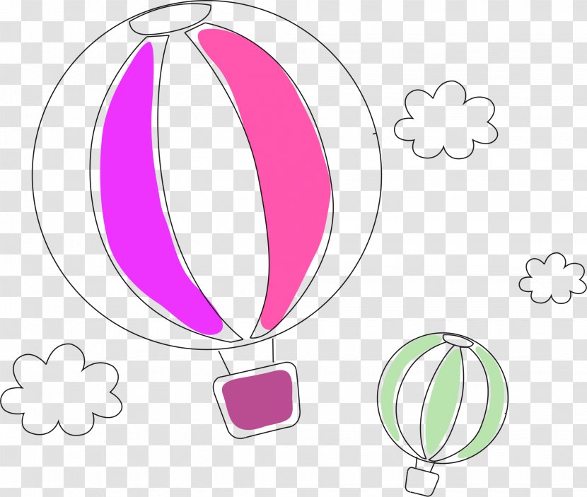 Cartoon Balloon Clip Art - Purple - Hot Air Decorative Pattern Transparent PNG