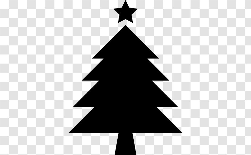Christmas Day Tree Vector Graphics - Conifer - Silhouette Black Transparent PNG