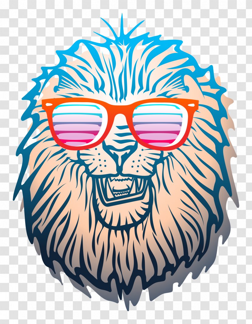 Lion Sticker Clip Art - Fictional Character - Lions Head Transparent PNG
