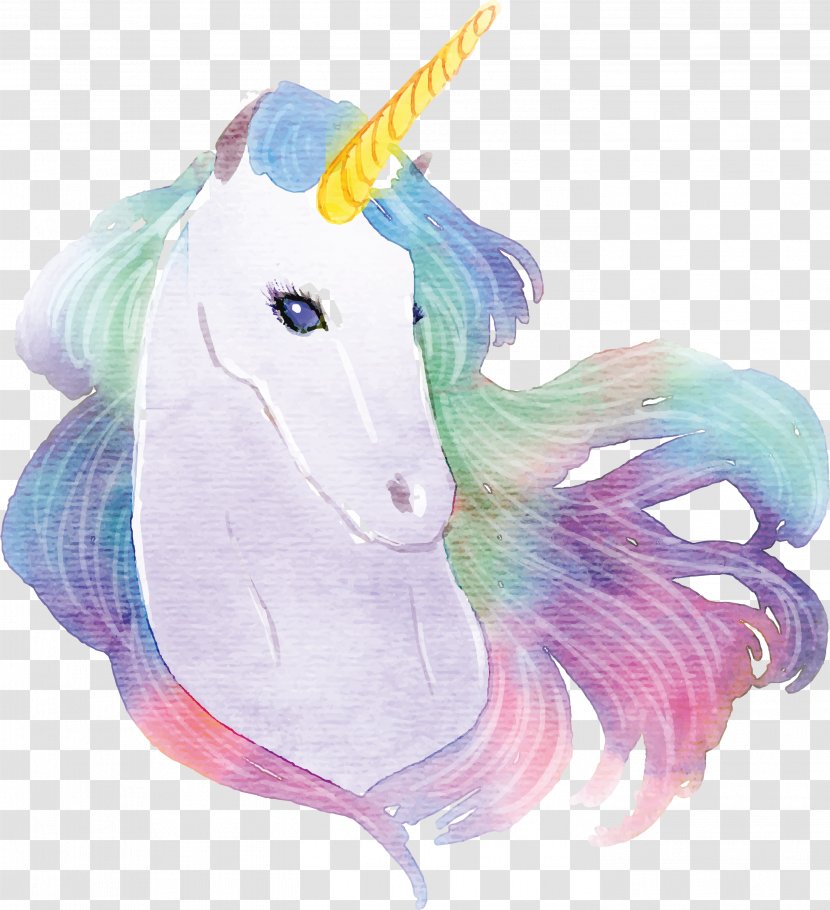 Unicorn Watercolor Painting Drawing - White - Water Color Transparent PNG