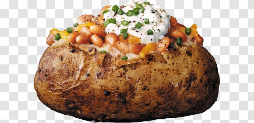 Baked Potato French Fries Beans Wedges Barbecue - Dish Transparent PNG
