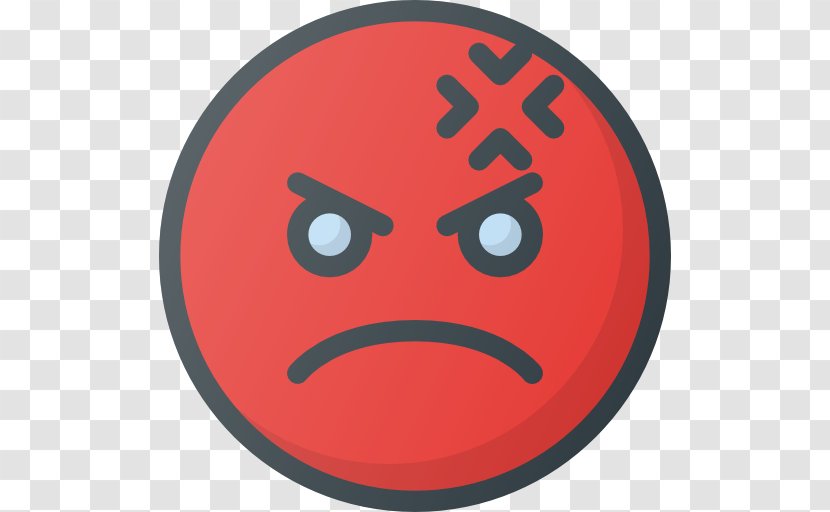 Smiley Emoticon Anger - Red Transparent PNG