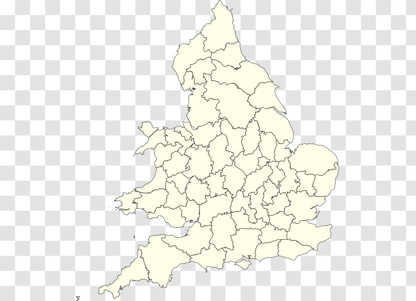 England Line Point Angle Map - Tree Transparent PNG