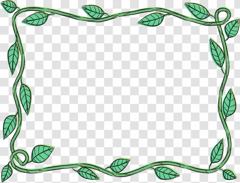 Background Watercolor Frame - Paint - Plant Picture Transparent PNG