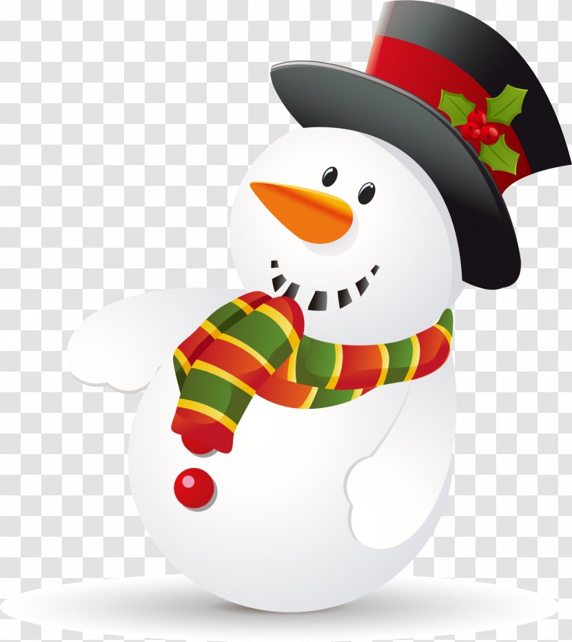 Santa Claus Snowman Christmas Clip Art - Beak - White Transparent PNG