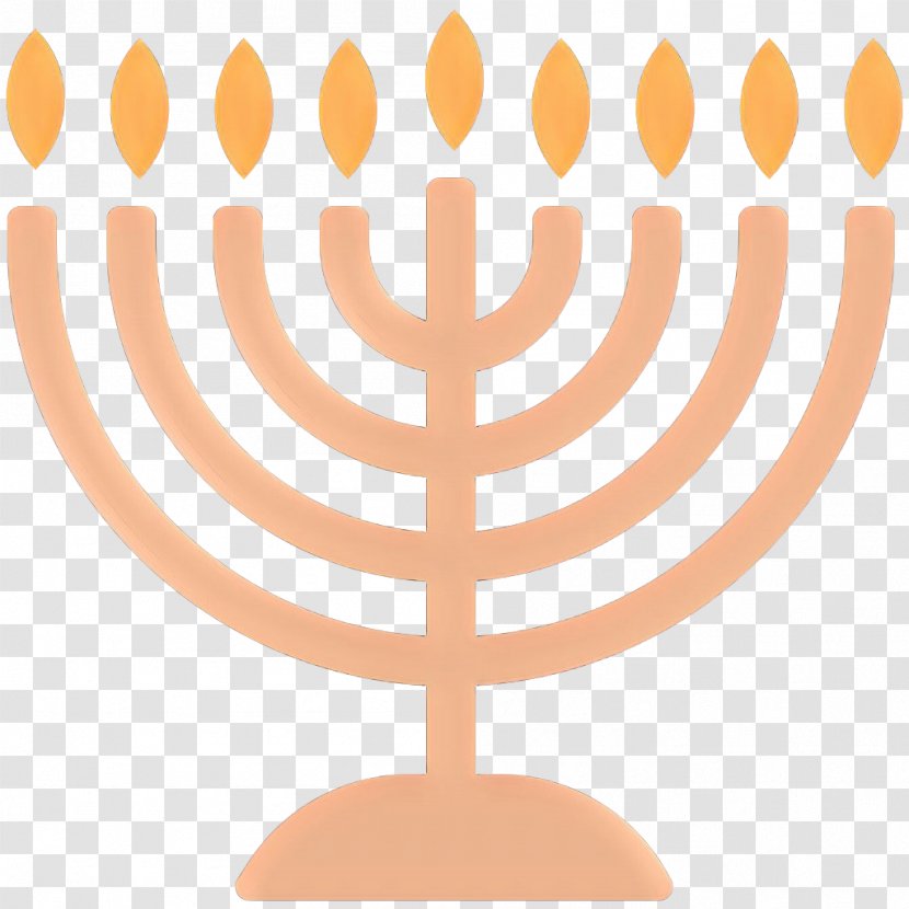 Yom Kippur - Menorah - Peach Candle Holder Transparent PNG