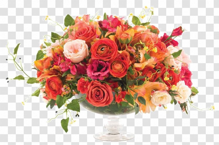 Garden Roses Flower Bouquet Floral Design Glass - Centrepiece - Restaurant Software Installed Decorative Transparent PNG