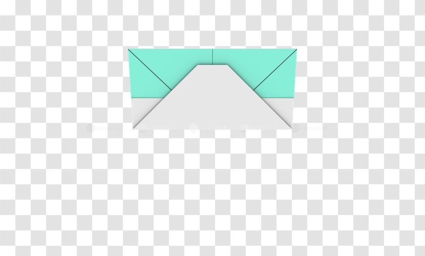 Turquoise Teal Rectangle Triangle - Origami Letters Transparent PNG