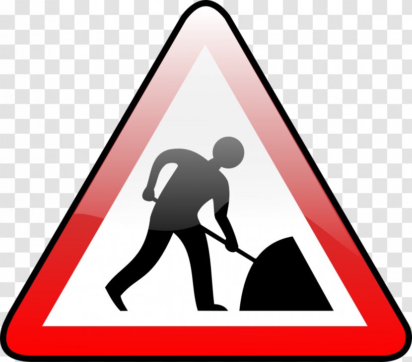 Architectural Engineering Roadworks Clip Art - Signage - Construction Worker Transparent PNG