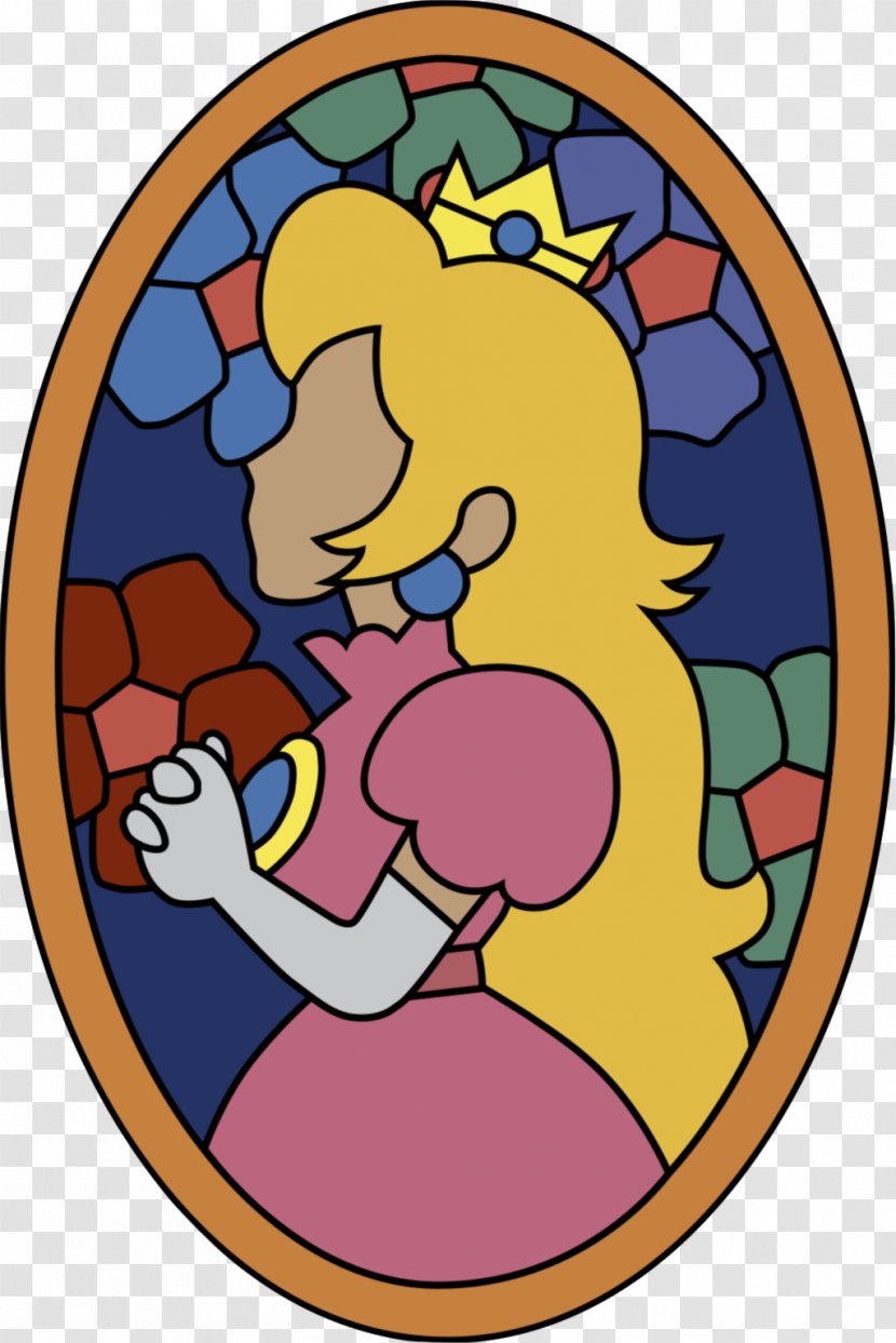 Super Princess Peach Mario 64 Window Stained Glass - Castle Transparent PNG