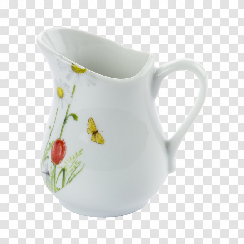 Jug Mug Milk Ceramic Coffee - Porcelain - Flower Transparent PNG