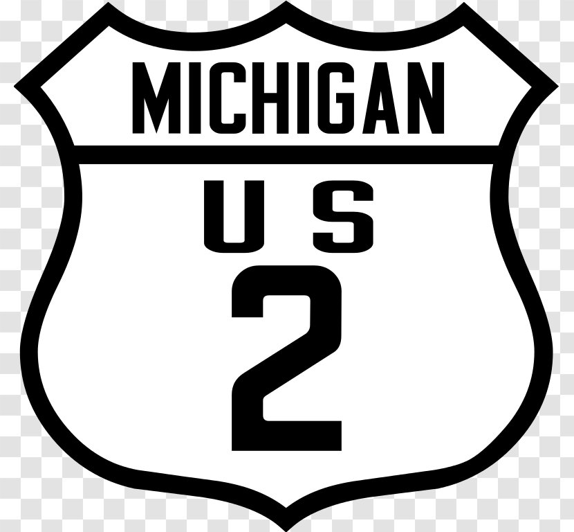 U.S. Route 66 2 Michigan State Trunkline Highway System 1 Interstate 5 In California - Monochrome - Road Transparent PNG