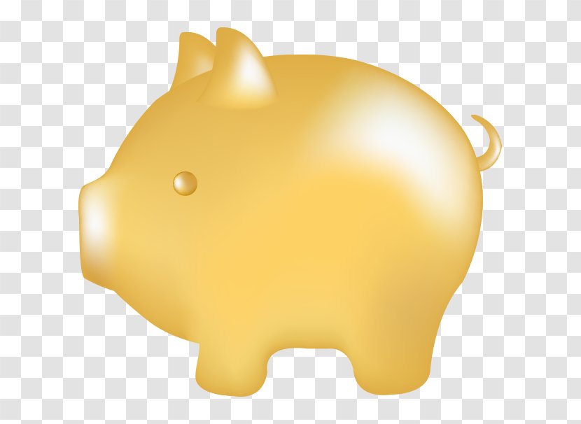 Piglet Domestic Pig Metal - Vector Metallic Luster Golden Transparent PNG