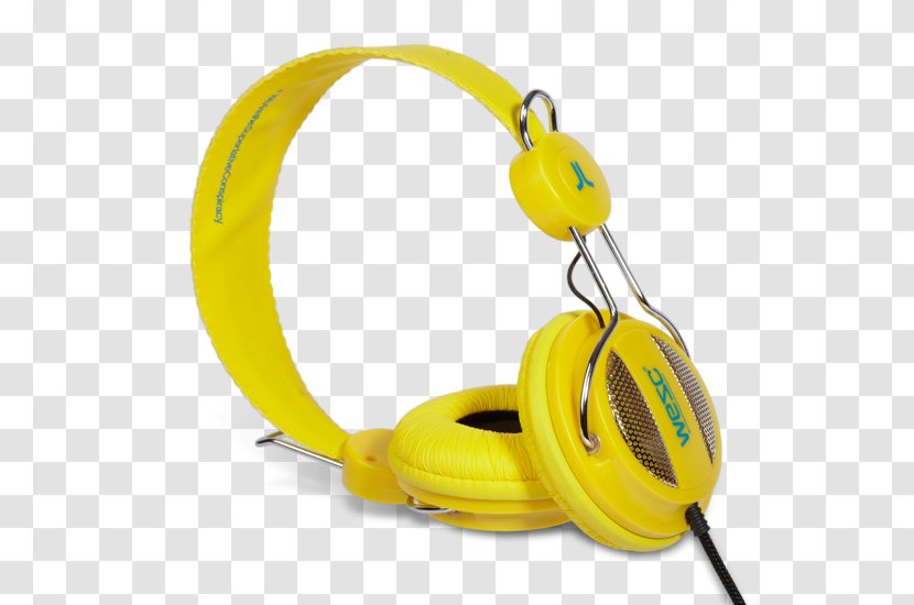 Headphones WESC Audio Electronics - Yellow - Vibrant Transparent PNG