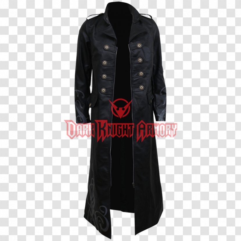 Overcoat Hoodie Trench Coat Jacket - Artificial Leather - Tie Transparent PNG